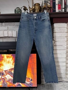 Zara straight leg baggy jeans faded blue NWOT 12 classic